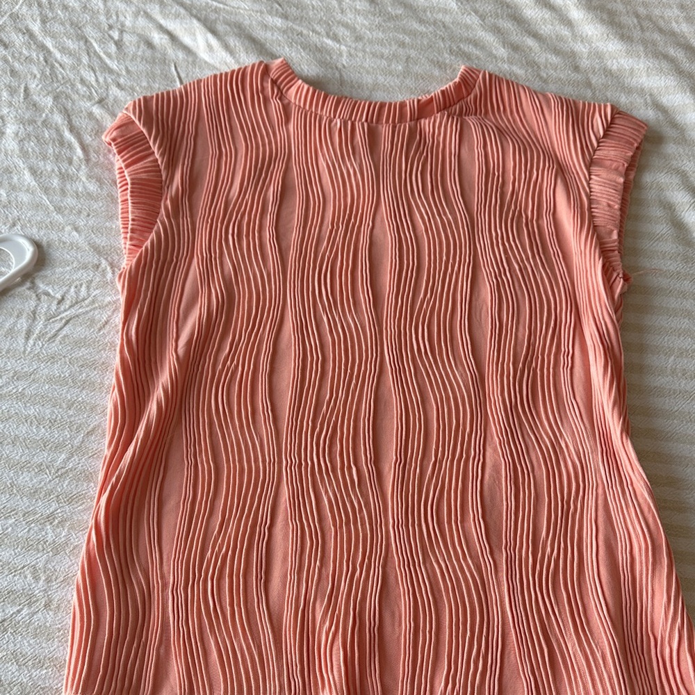Coral Textured Women's Top